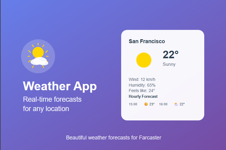 Weather Mini App - Real-time Forecasts - Farcaster Mini Apps