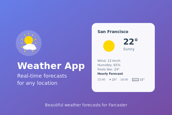 Weather Mini App - Farcaster Mini Apps screenshot